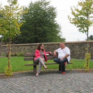 vor dem Friedhof in Bleichenbach